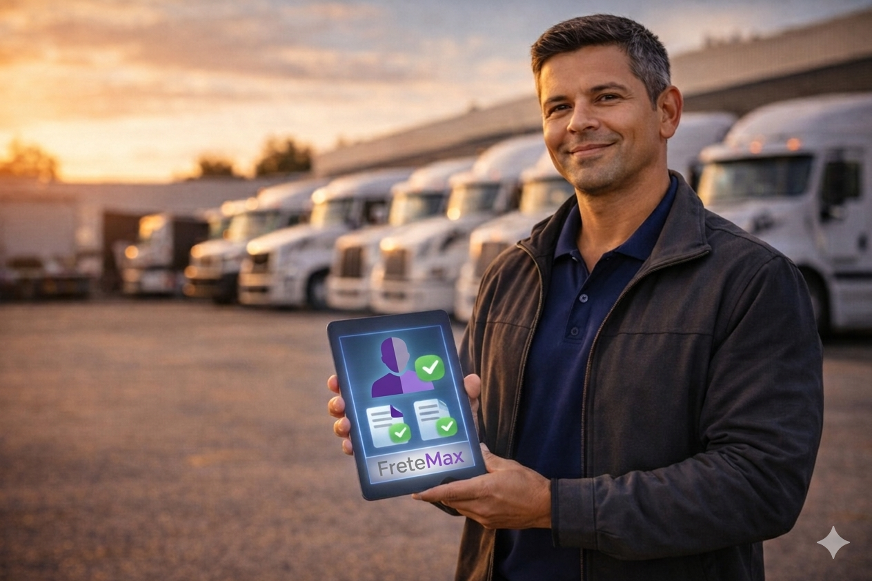 Gestor de transportadora com perfil verificado digital